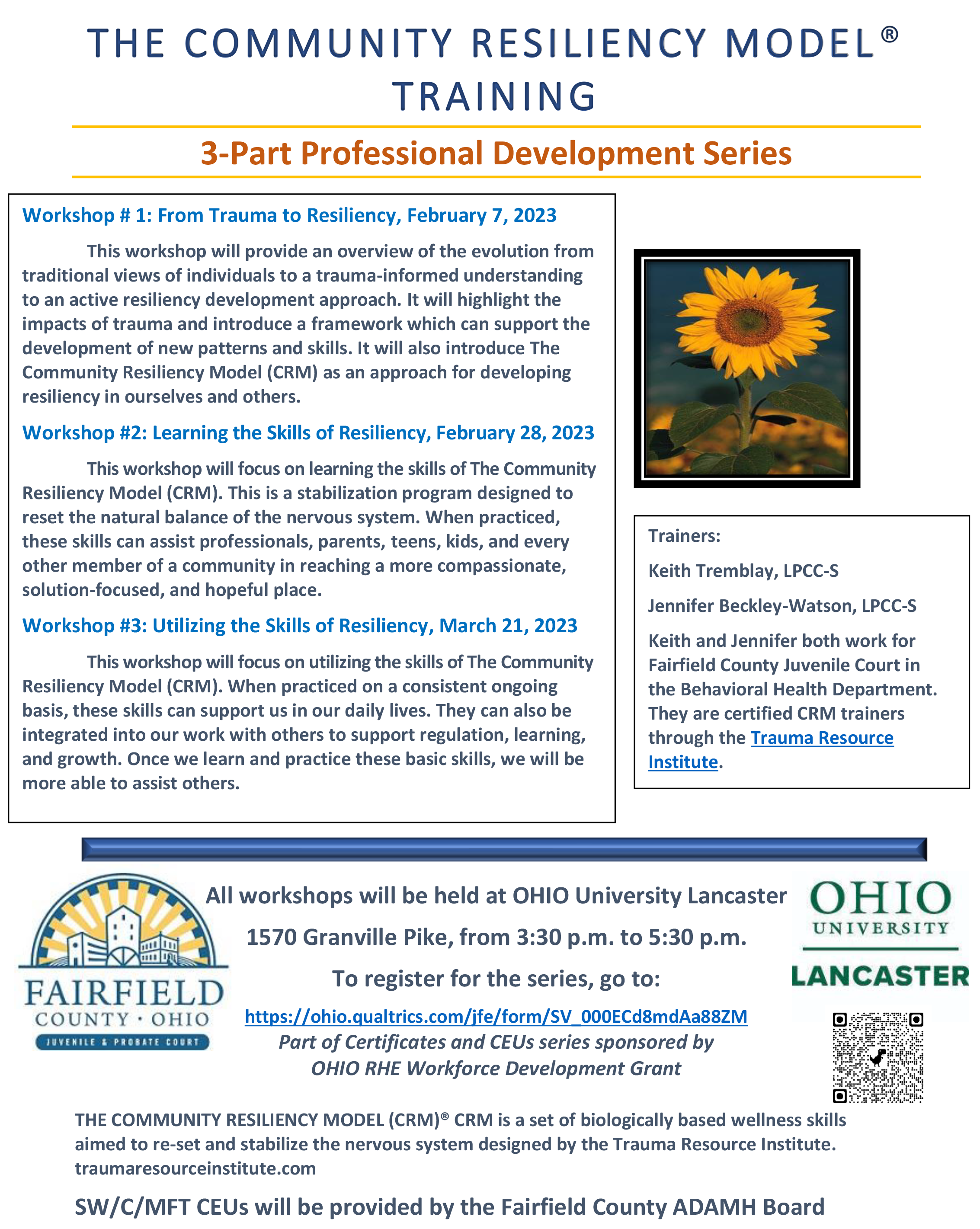  THE COMMUNITY RESILIENCY MODEL TRAINING ad