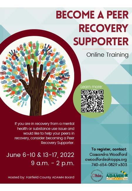 Peer Recovery Supporter (Virtual) June event ad