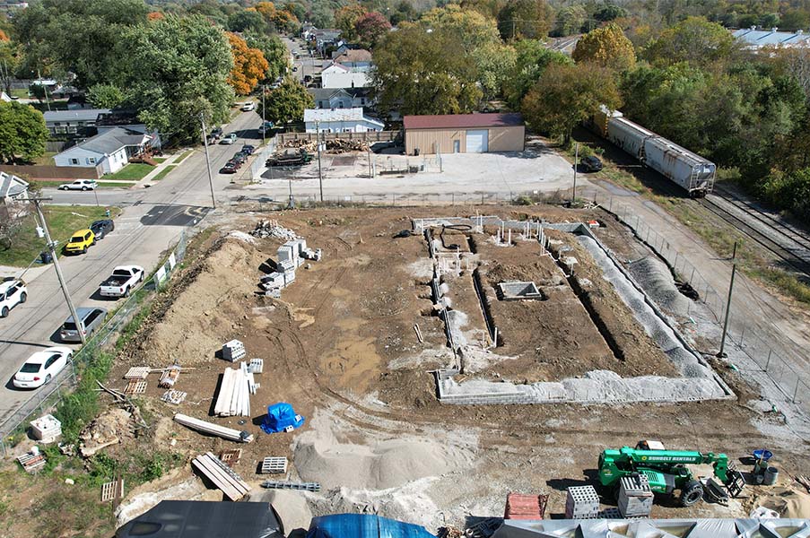 Locust Street in Lancaster overview east